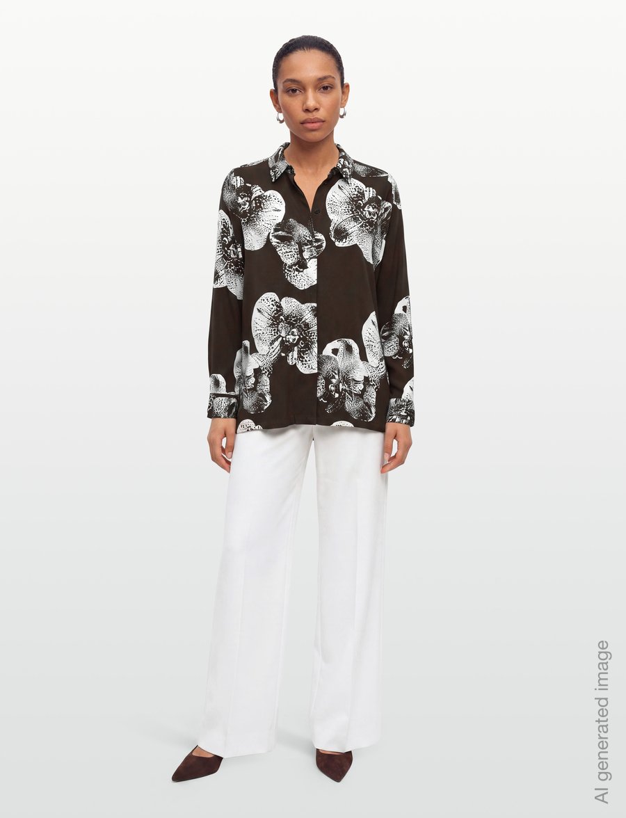 Soft Rebels - SROrchidy Shirt - pikkade varrukatega särgid - 393 orchid flower print - 0