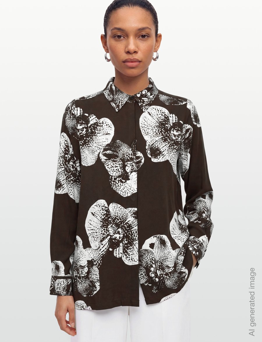 Soft Rebels - SROrchidy Shirt - pikkade varrukatega särgid - 393 orchid flower print - 3