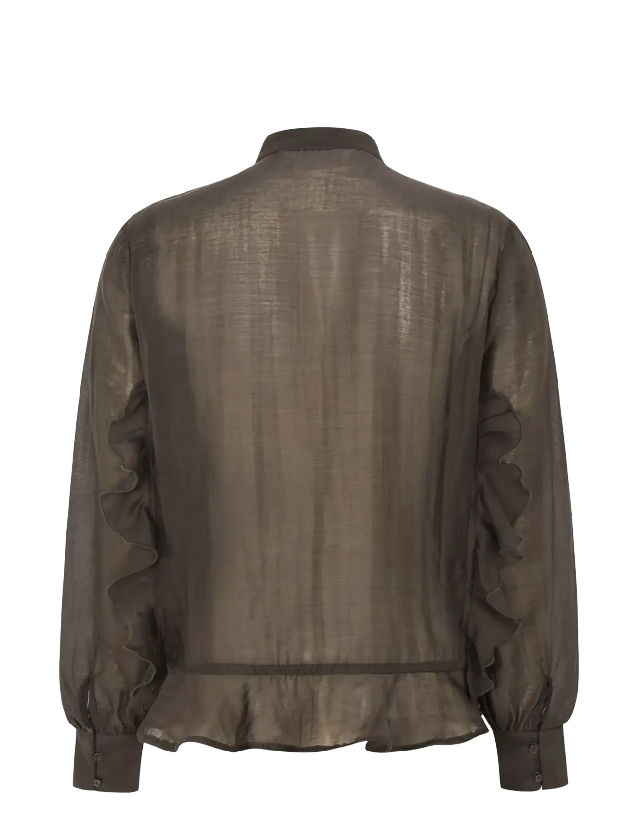 Soft Rebels - SRRachel Frill Shirt - långärmade skjortor - demitasse - 2