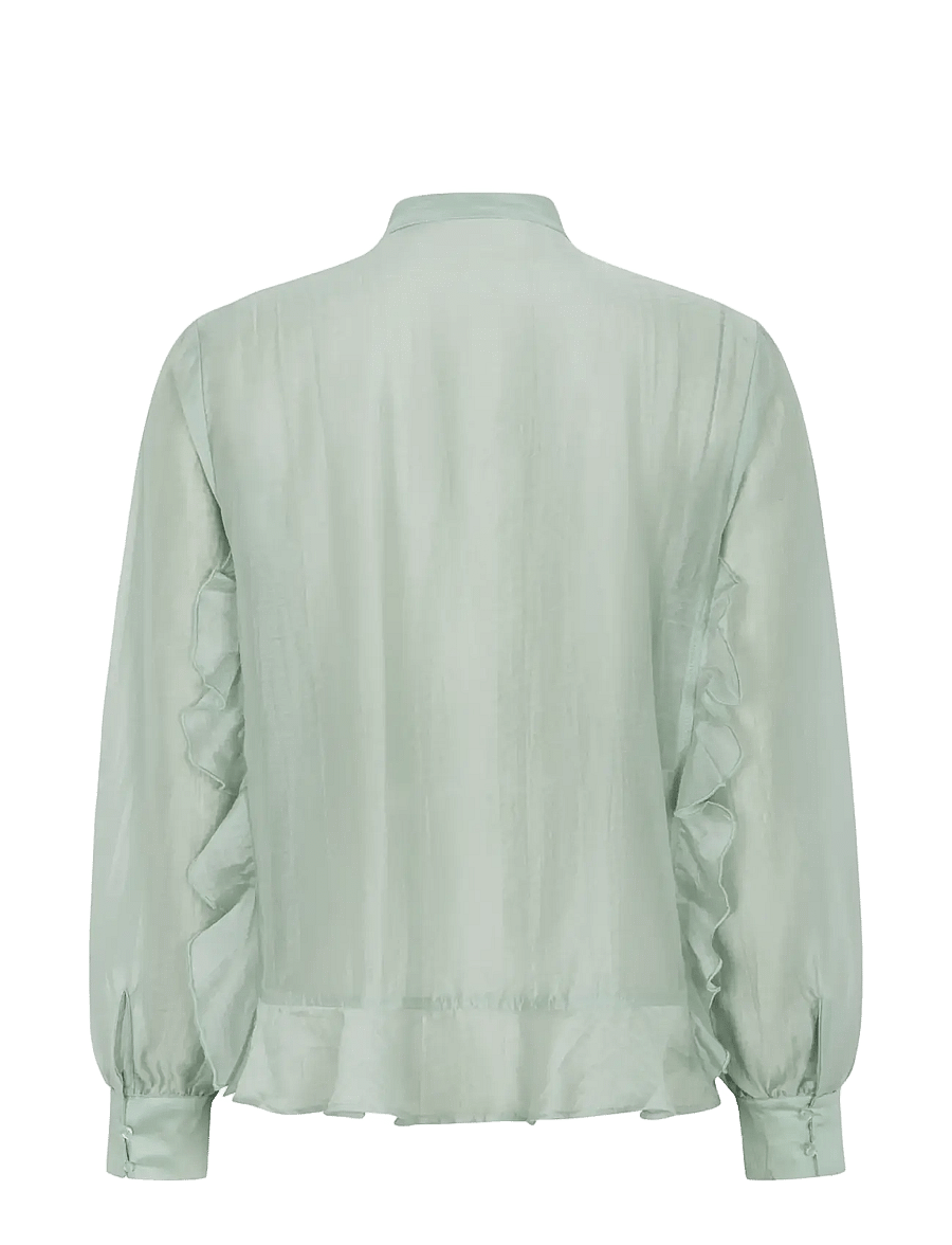 Soft Rebels - SRRachel Frill Shirt - langærmede skjorter - puritan - 2