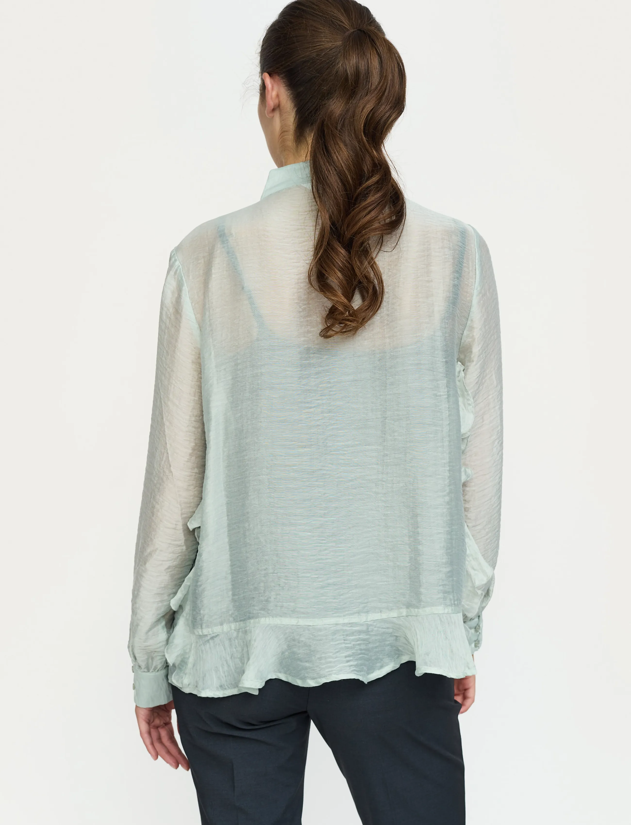 Soft Rebels - SRRachel Frill Shirt - langærmede skjorter - puritan - 3