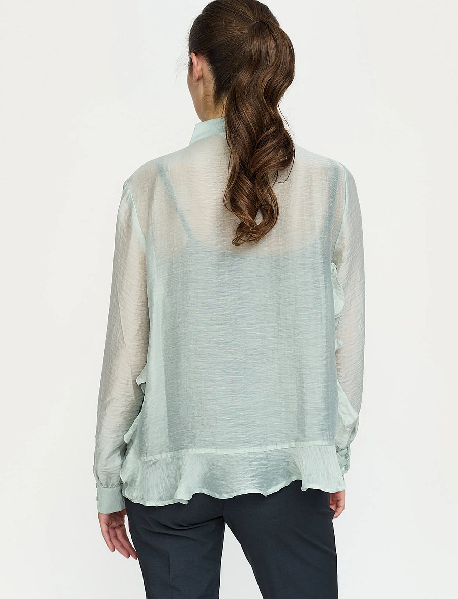 Soft Rebels - SRRachel Frill Shirt - langærmede skjorter - puritan - 3