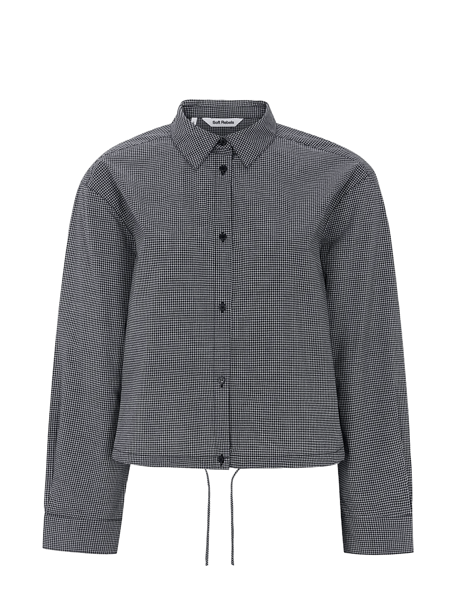 Soft Rebels - SRLogan Shirt - långärmade skjortor - black - 1