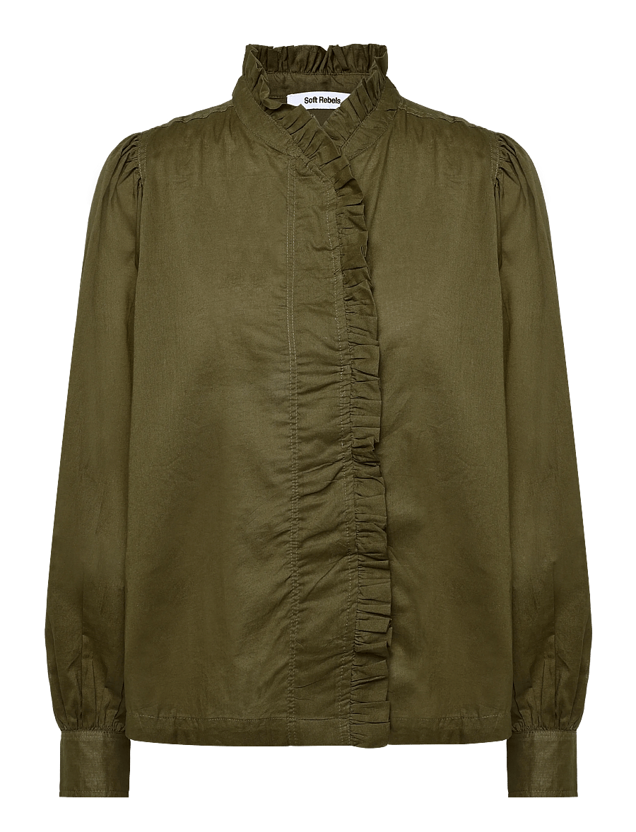 Soft Rebels - SRSunny Shirt - pikkade varrukatega särgid - 384 kangaroo - 1