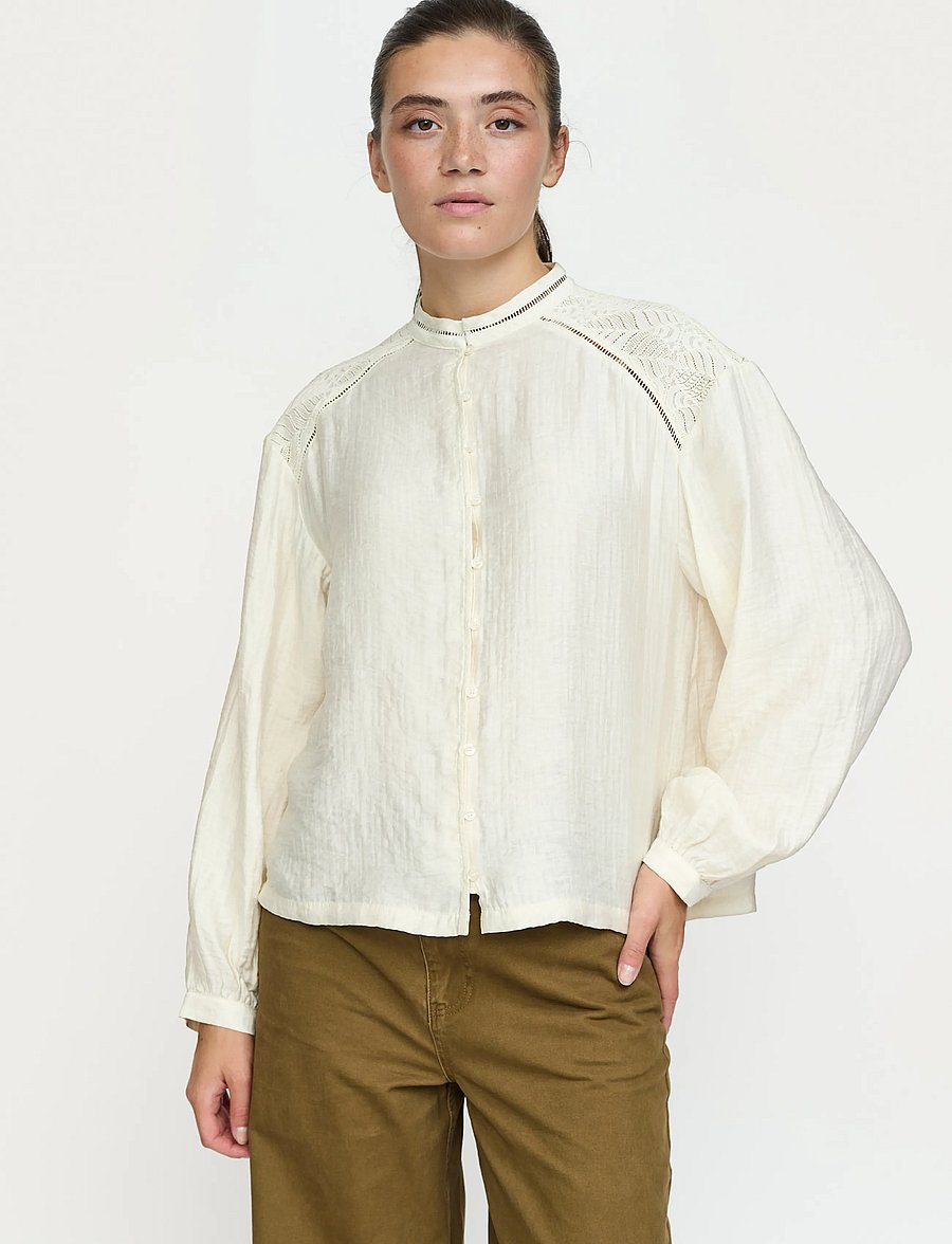Soft Rebels - SRJuliette Shirt - langærmede skjorter - arctic wolf - 0