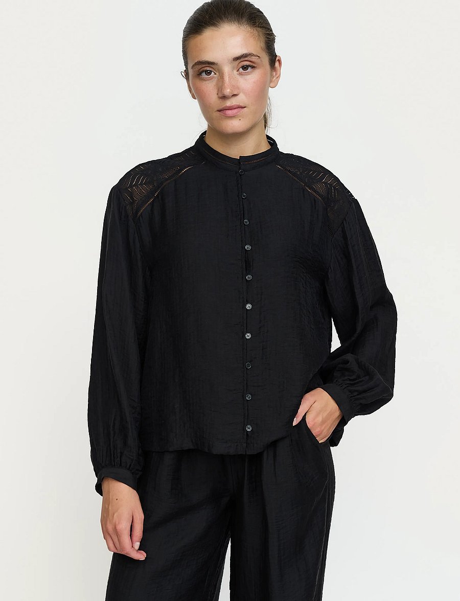 Soft Rebels - SRJuliette Shirt - långärmade skjortor - black - 0