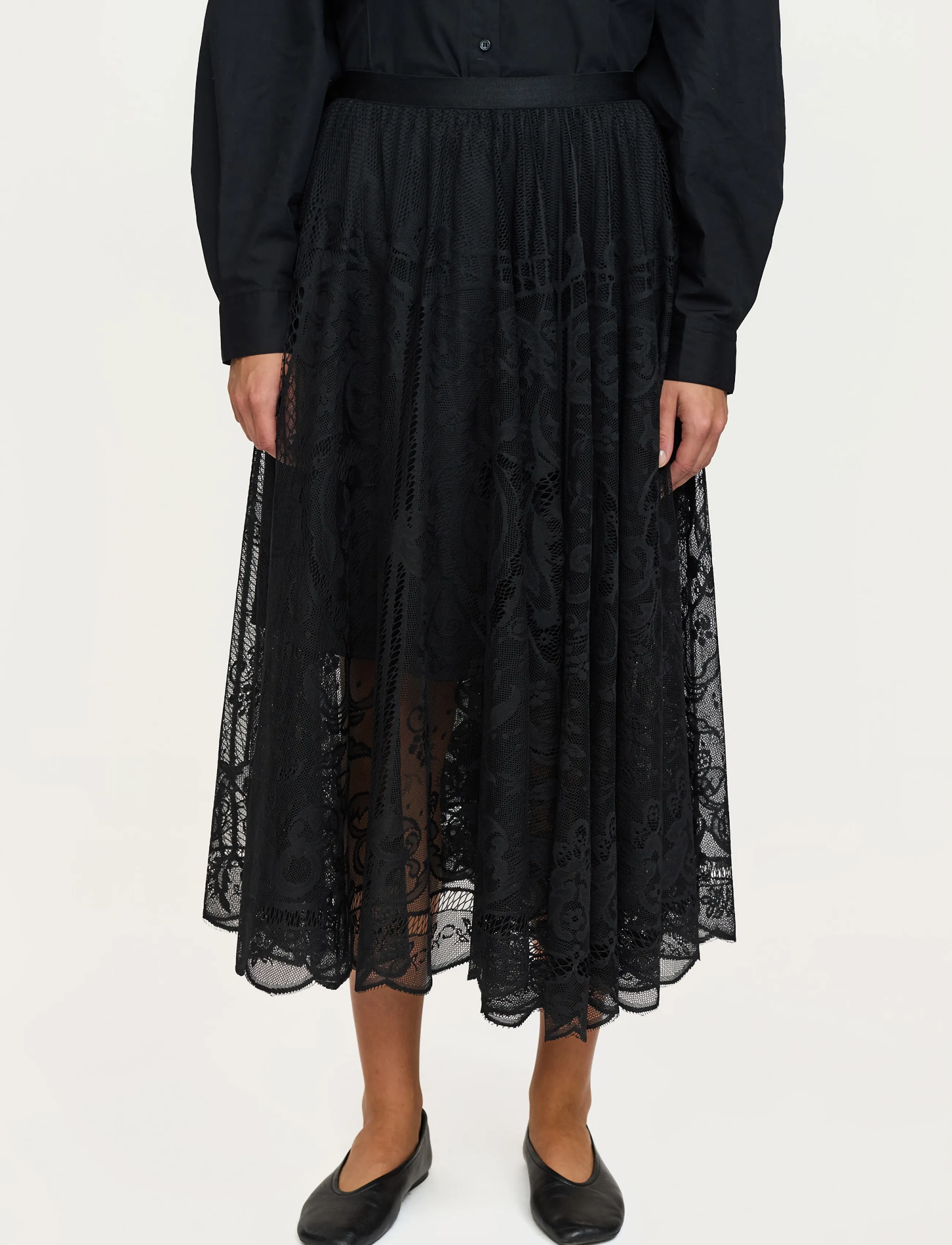 Soft Rebels Srzarian Skirt, XL, Röcke, Schwarz - Maxi Frauen