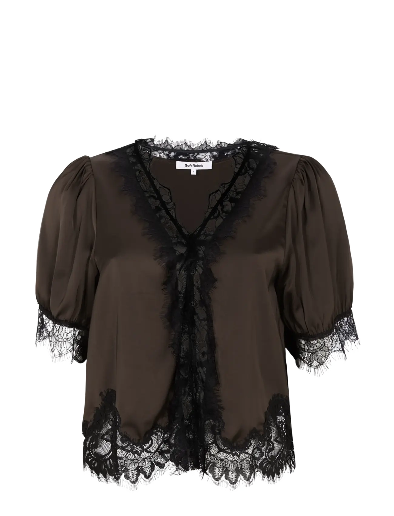 Soft Rebels - SRJournee Shirt - short-sleeved shirts - demitasse - 1
