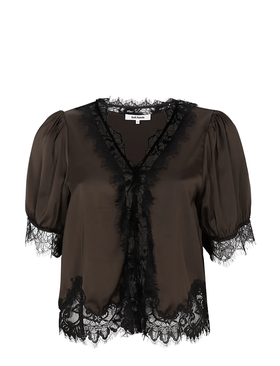 Soft Rebels - SRJournee Shirt - kurzärmlige hemden - demitasse - 1