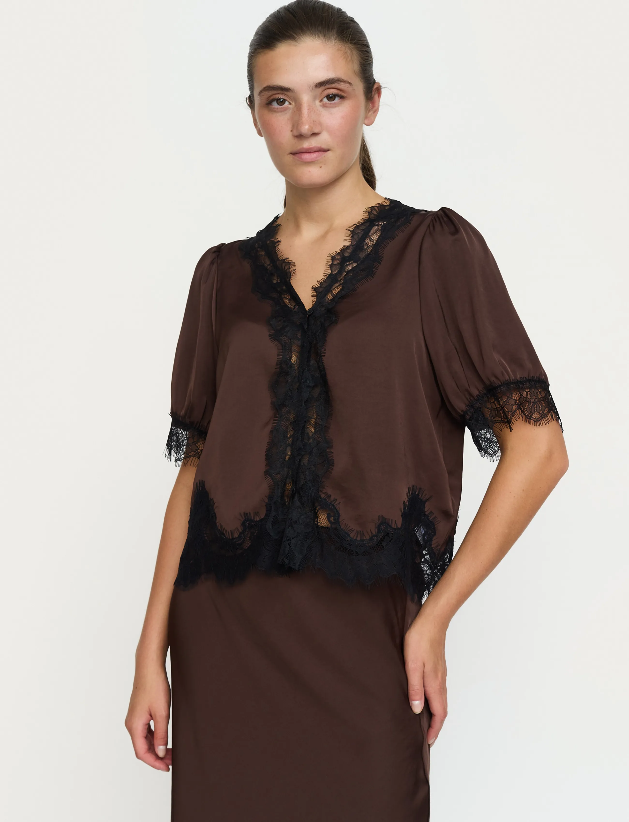 Soft Rebels SRJournee Shirt - Shirts - DEMITASSE / brown