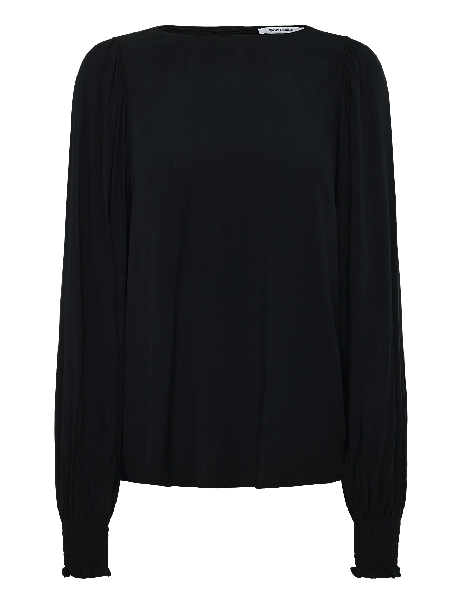 Soft Rebels - SRMaia Blouse - pikkade varrukatega pluusid - 001 black - 1