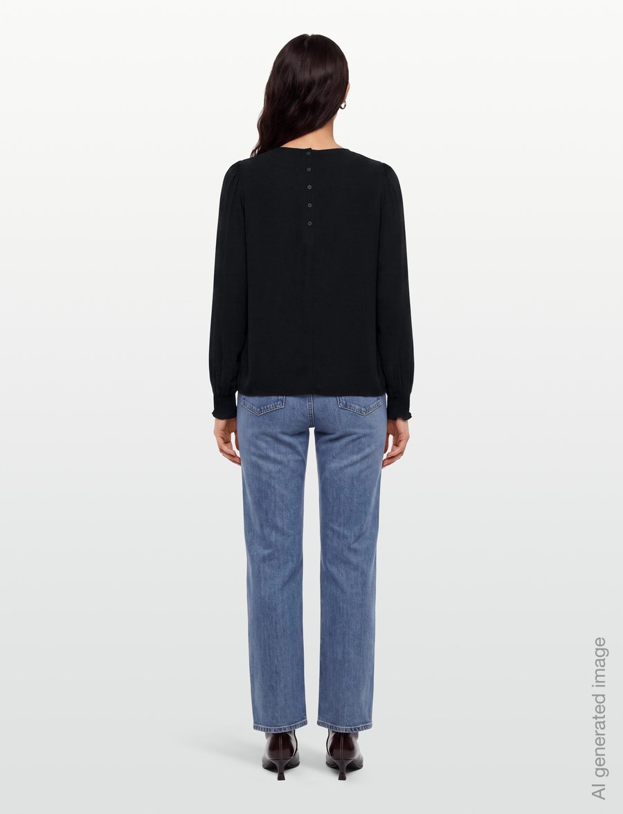Soft Rebels - SRMaia Blouse - pikkade varrukatega pluusid - 001 black - 4