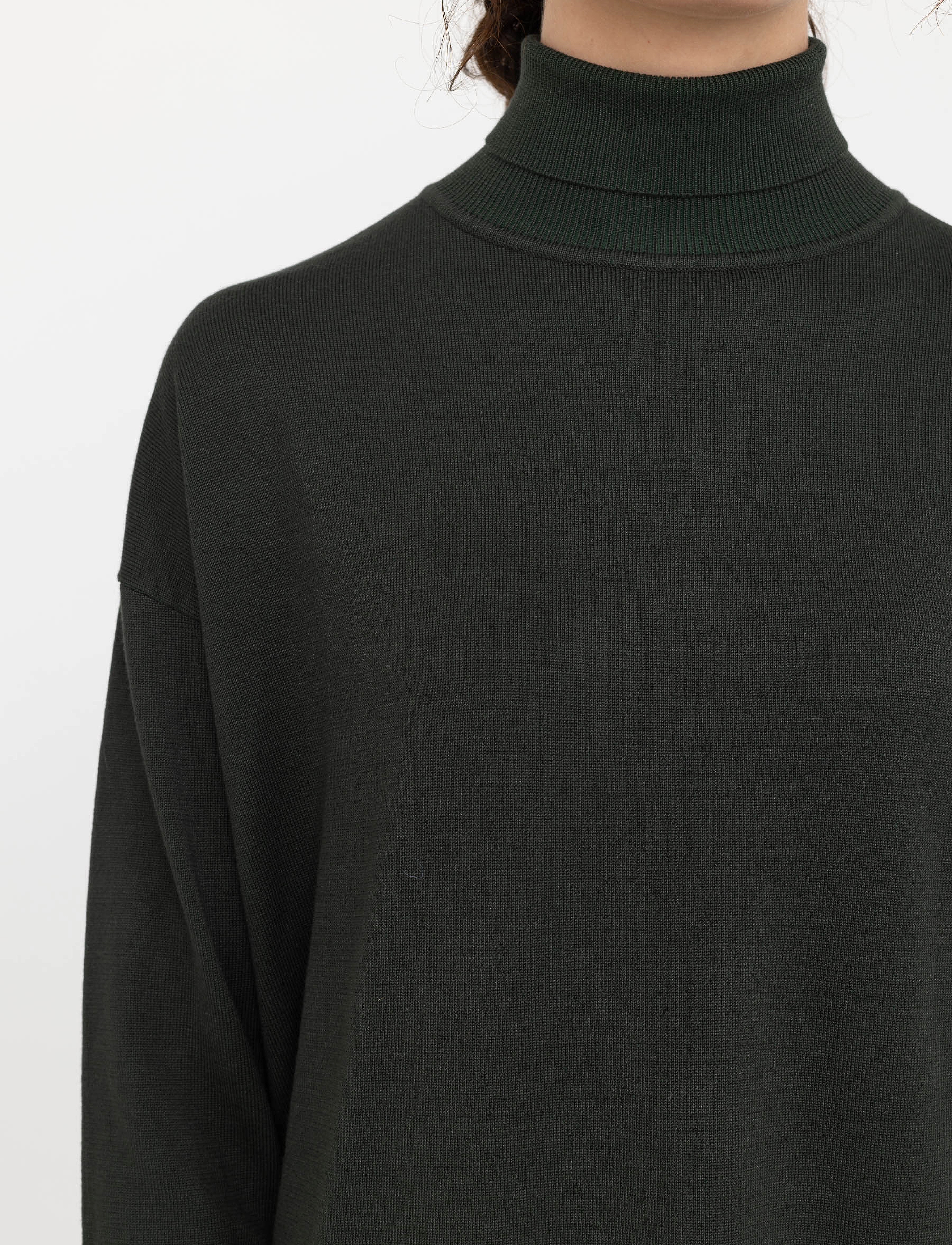 Soft Rebels - SRLea Rollneck Dress Knit - strikkjoler - ?975 climbing ivy - 5