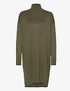 SRLea Rollneck Dress Knit - BURNT OLIVE