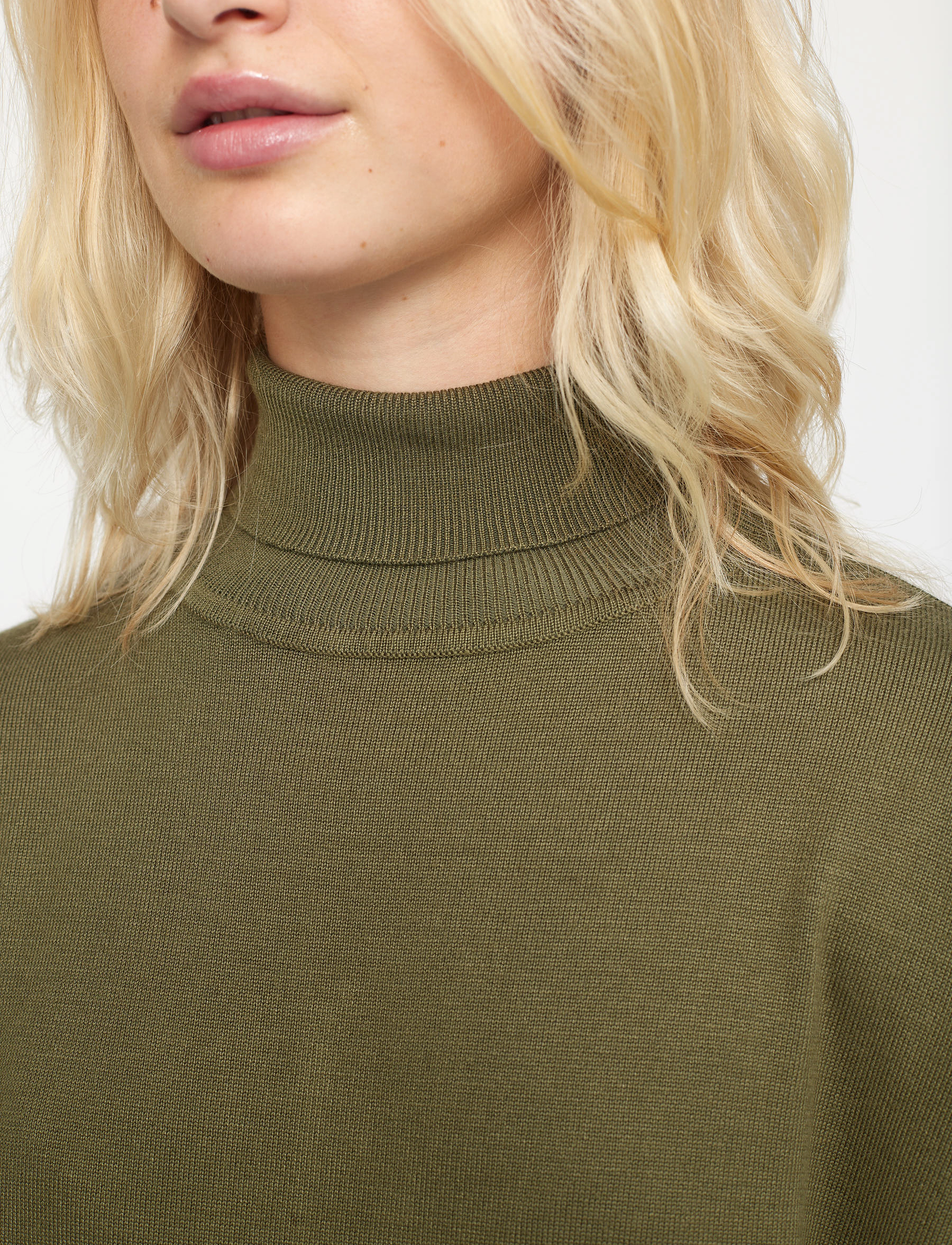 Soft Rebels - SRLea Rollneck Dress Knit - strikkjoler - burnt olive - 4
