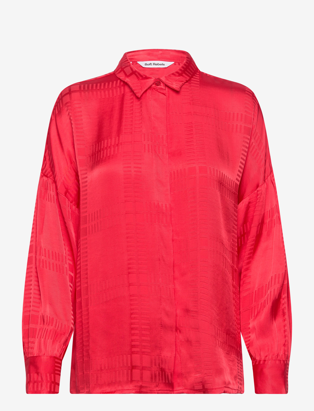 Soft Rebels - SRAida Shirt - langærmede skjorter - check jacquard bittersweet - 1