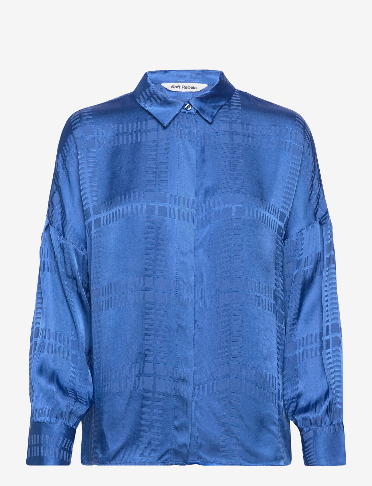 Soft Rebels - SRAida Shirt - langärmlige hemden - check jacquard strong blue - 1