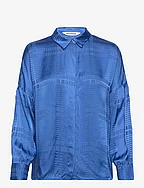 SRAida Shirt - CHECK JACQUARD STRONG BLUE