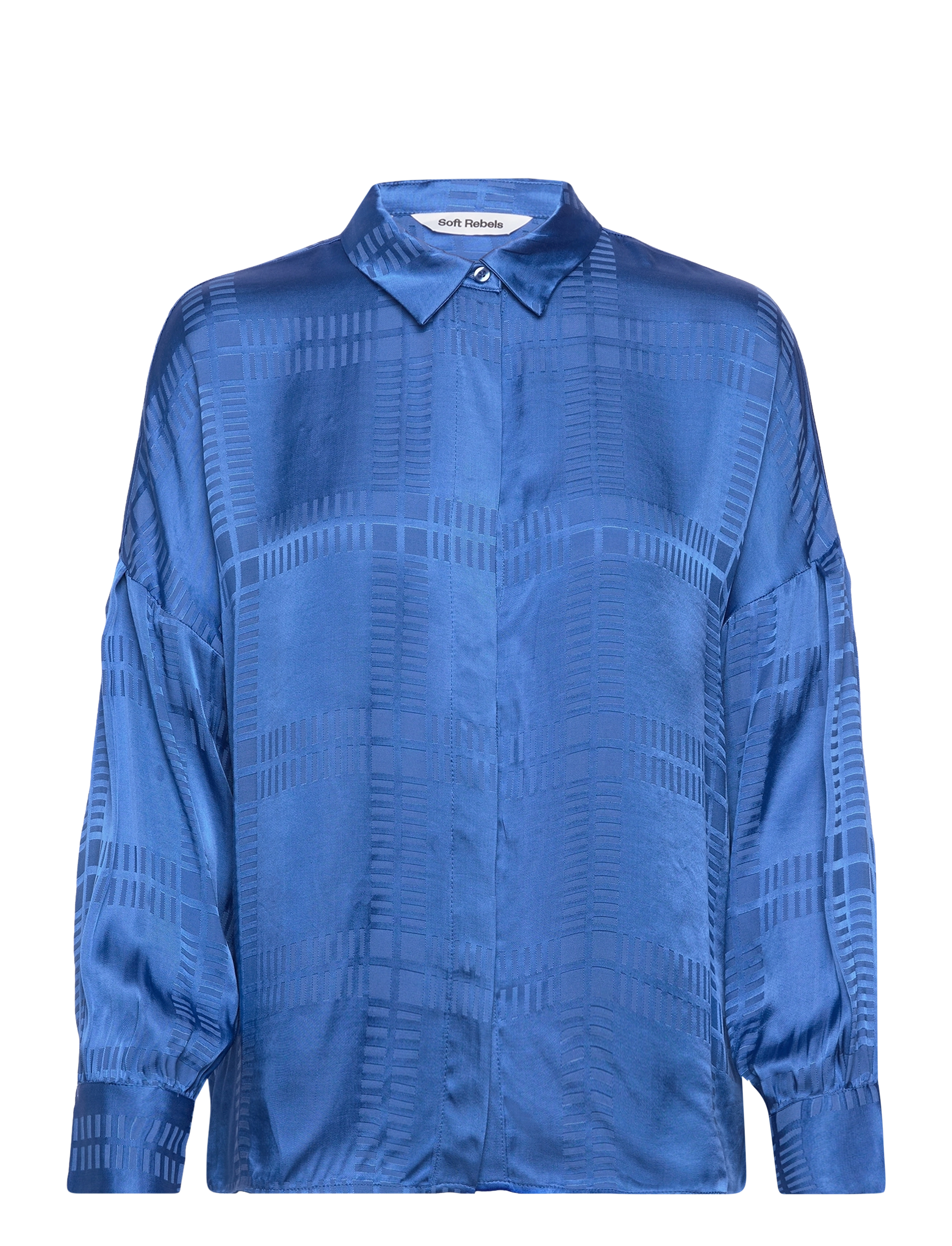 SRAida Shirt - CHECK JACQUARD STRONG BLUE
