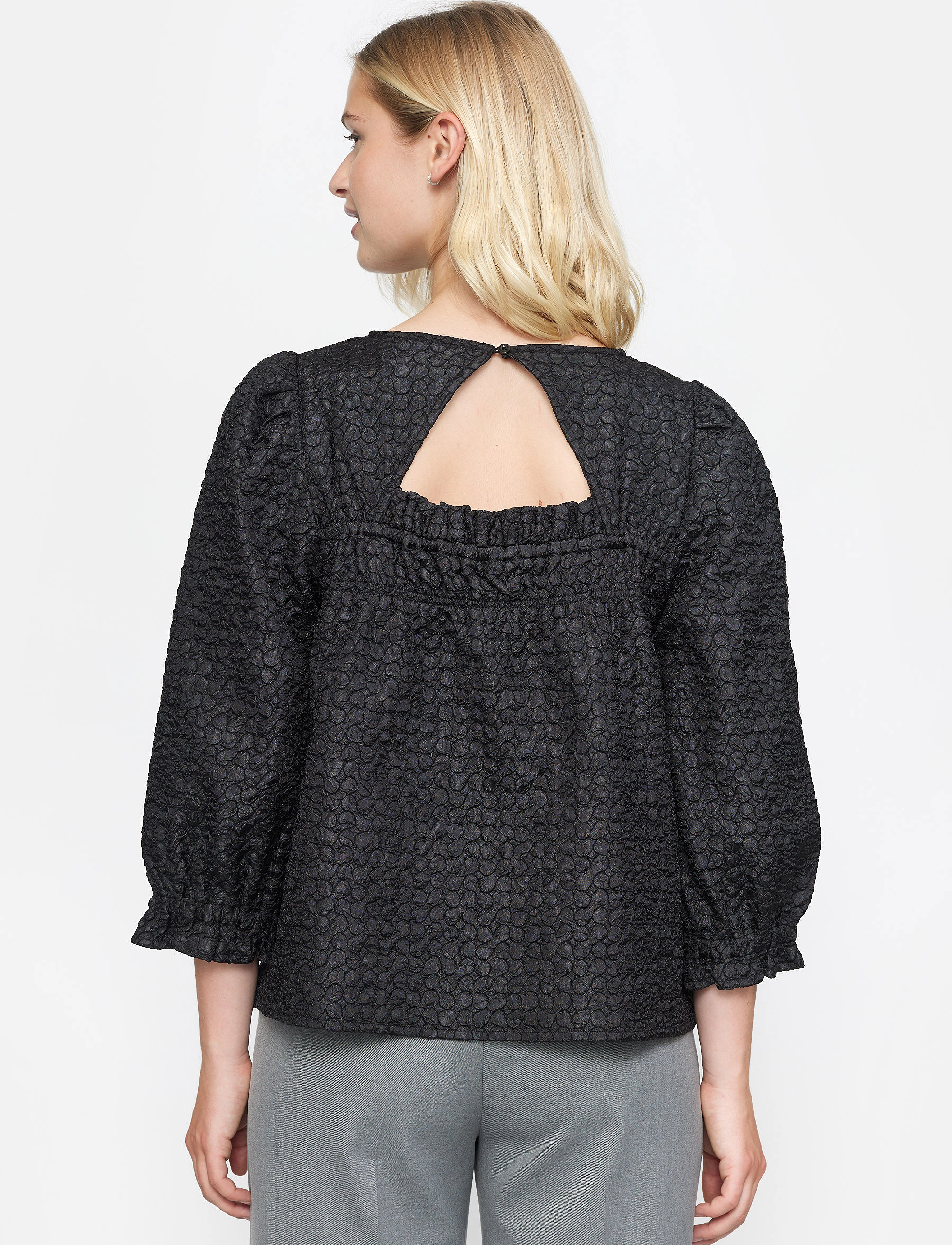 Soft Rebels - SRFannie Blouse - short-sleeved blouses - black - 4