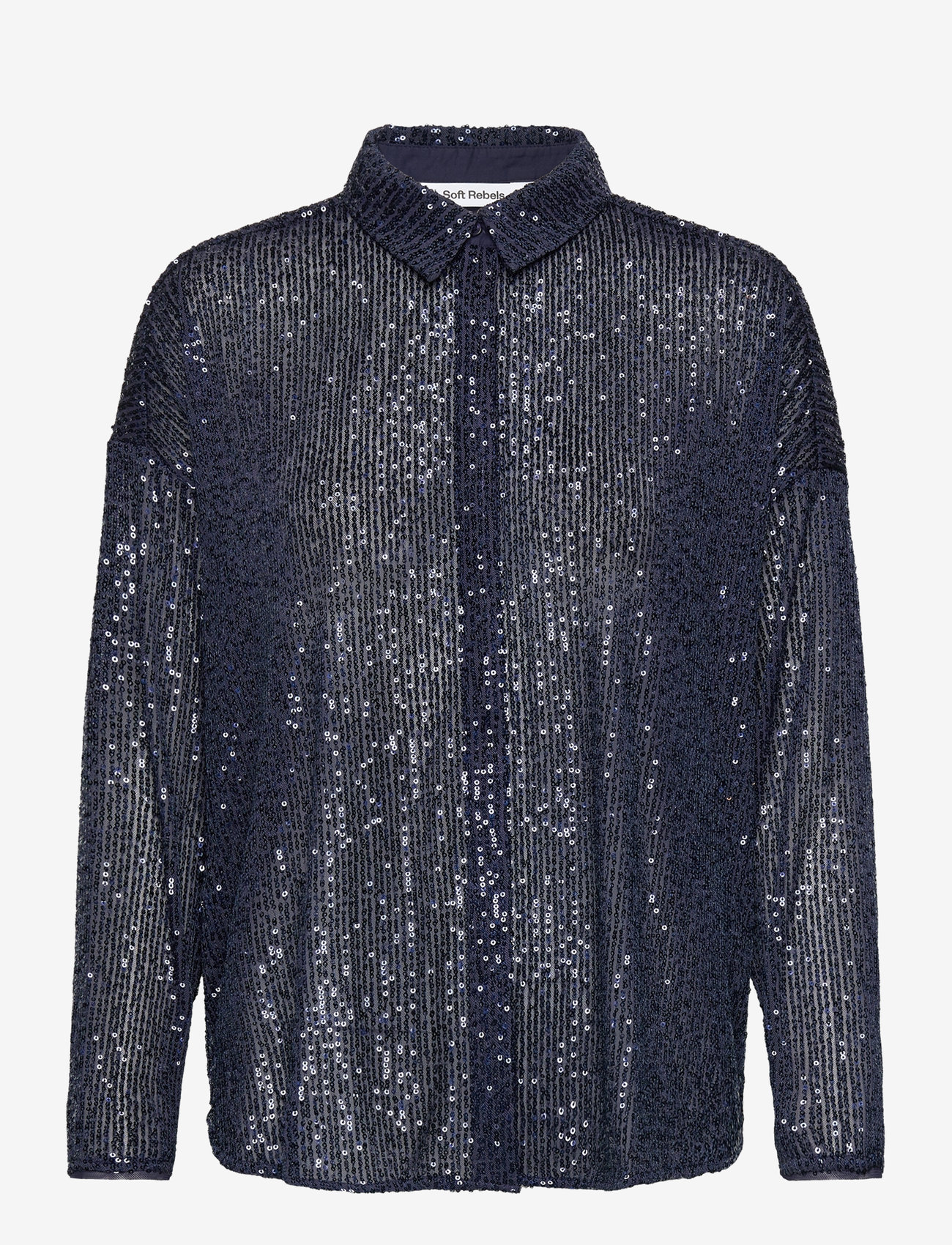 Soft Rebels - SRAviana Shirt - langærmede skjorter - total eclipse - 1