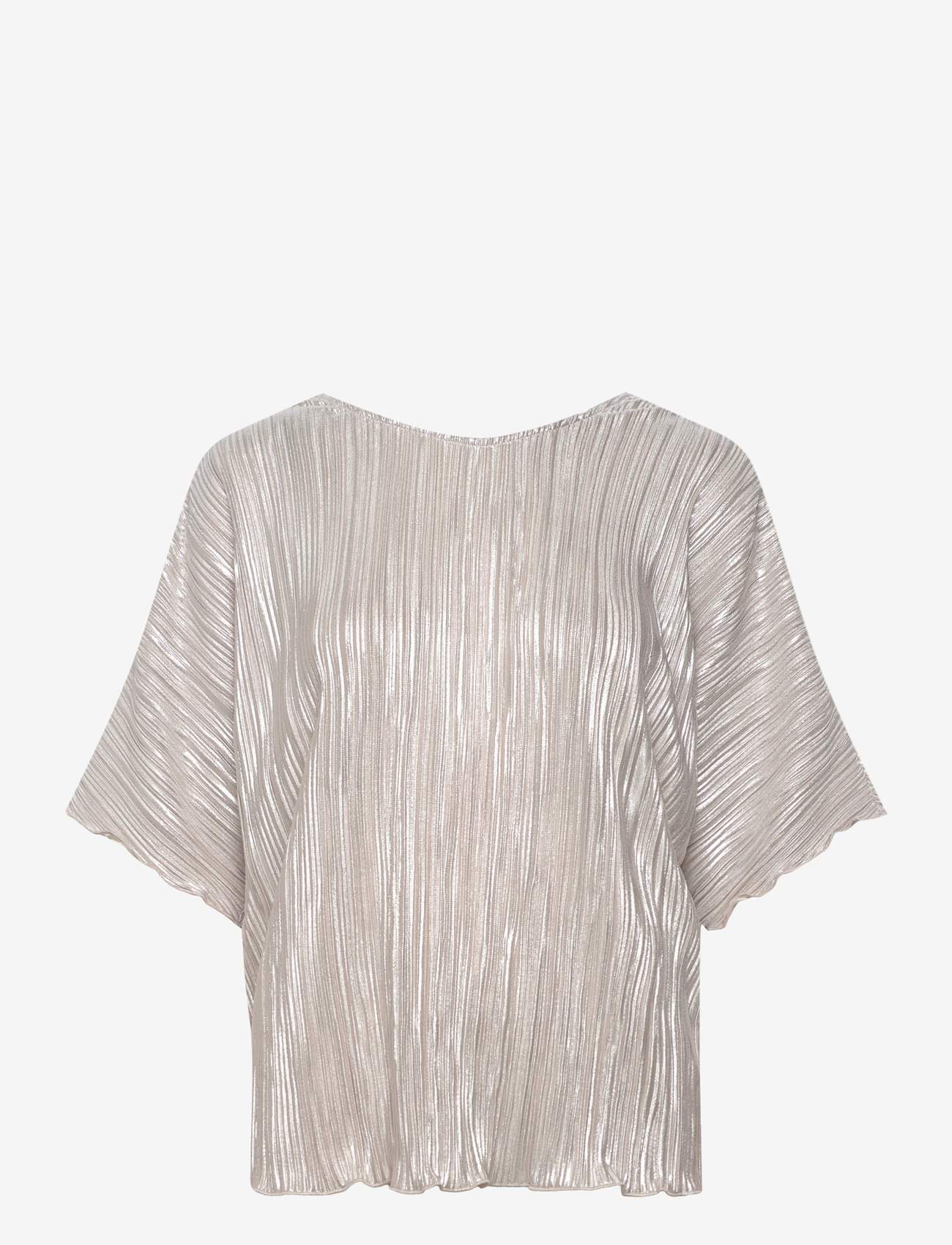 Soft Rebels - SRNevaeh Blouse - kurzämlige blusen - silver plissÉ - 0