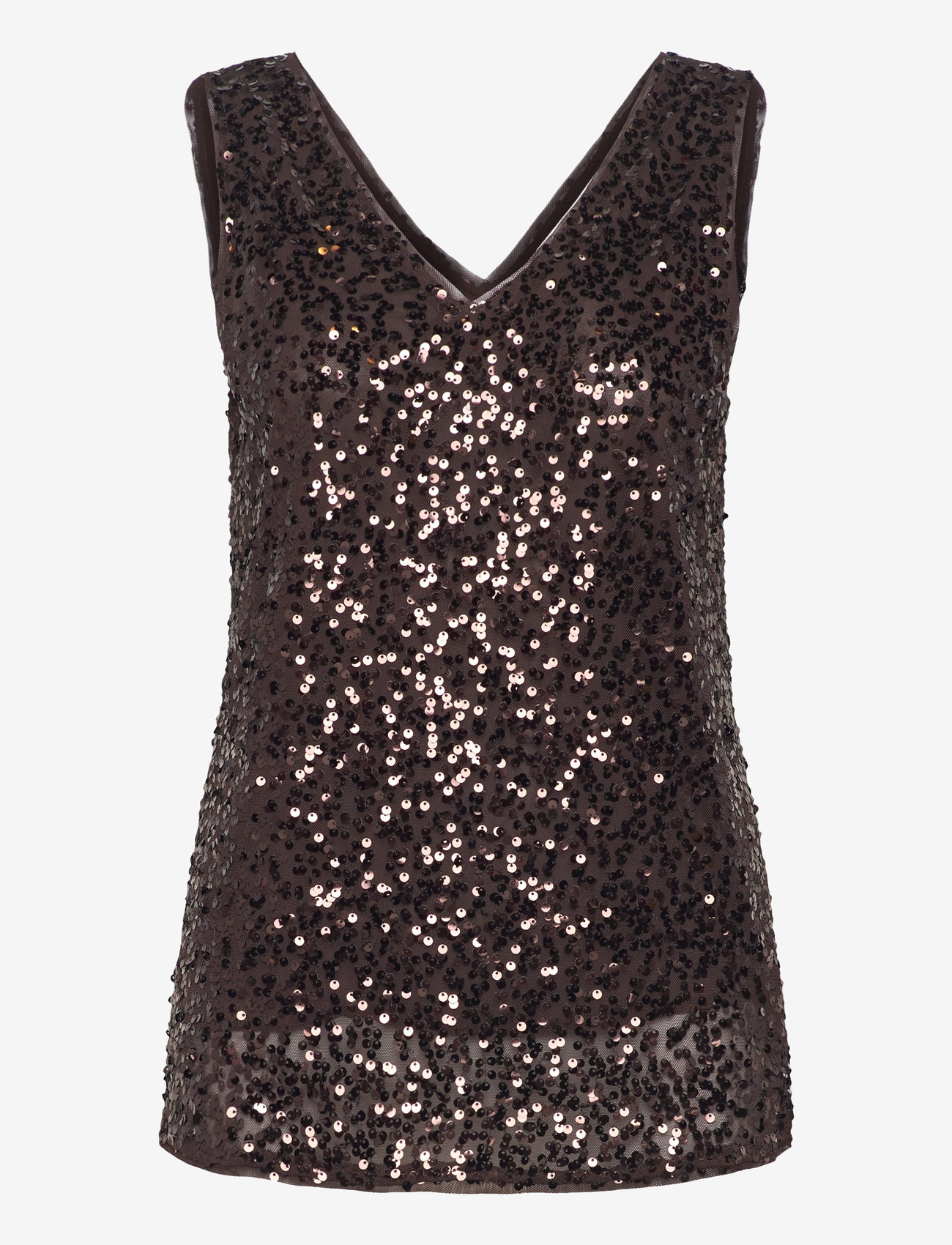 Soft Rebels - SRAudrey V-neck Top - Ärmellose blusen - chocolate plum - 0