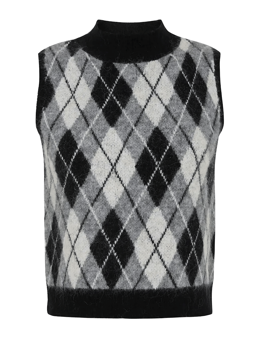 Soft Rebels - SRHarley Vest Knit RWS - stickade västar - black - 1