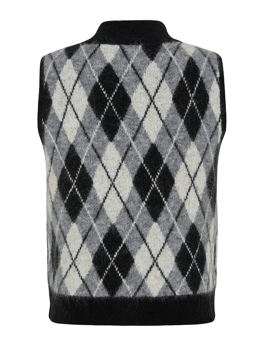 Soft Rebels - SRHarley Vest Knit RWS - stickade västar - black - 2