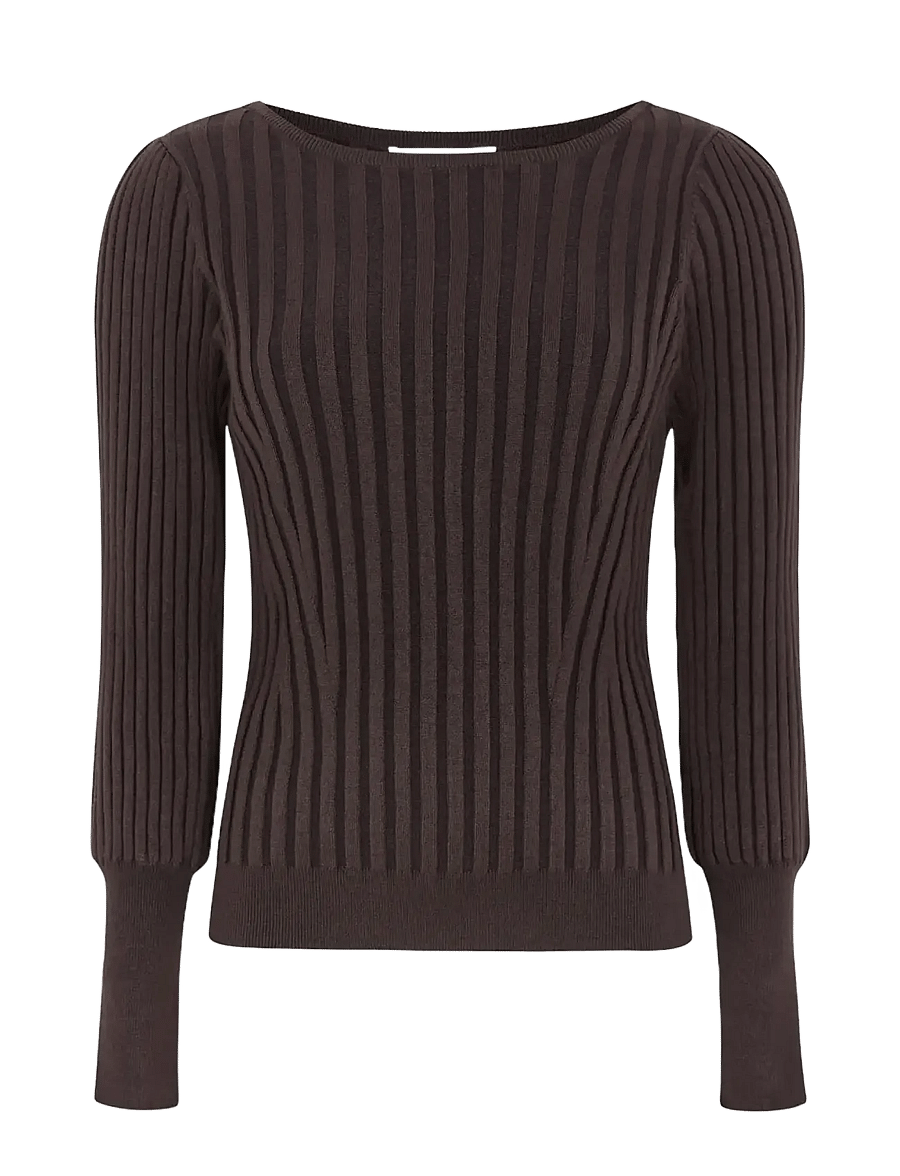 Soft Rebels - SRJill Knit - striktrøjer - chocolate plum - 1
