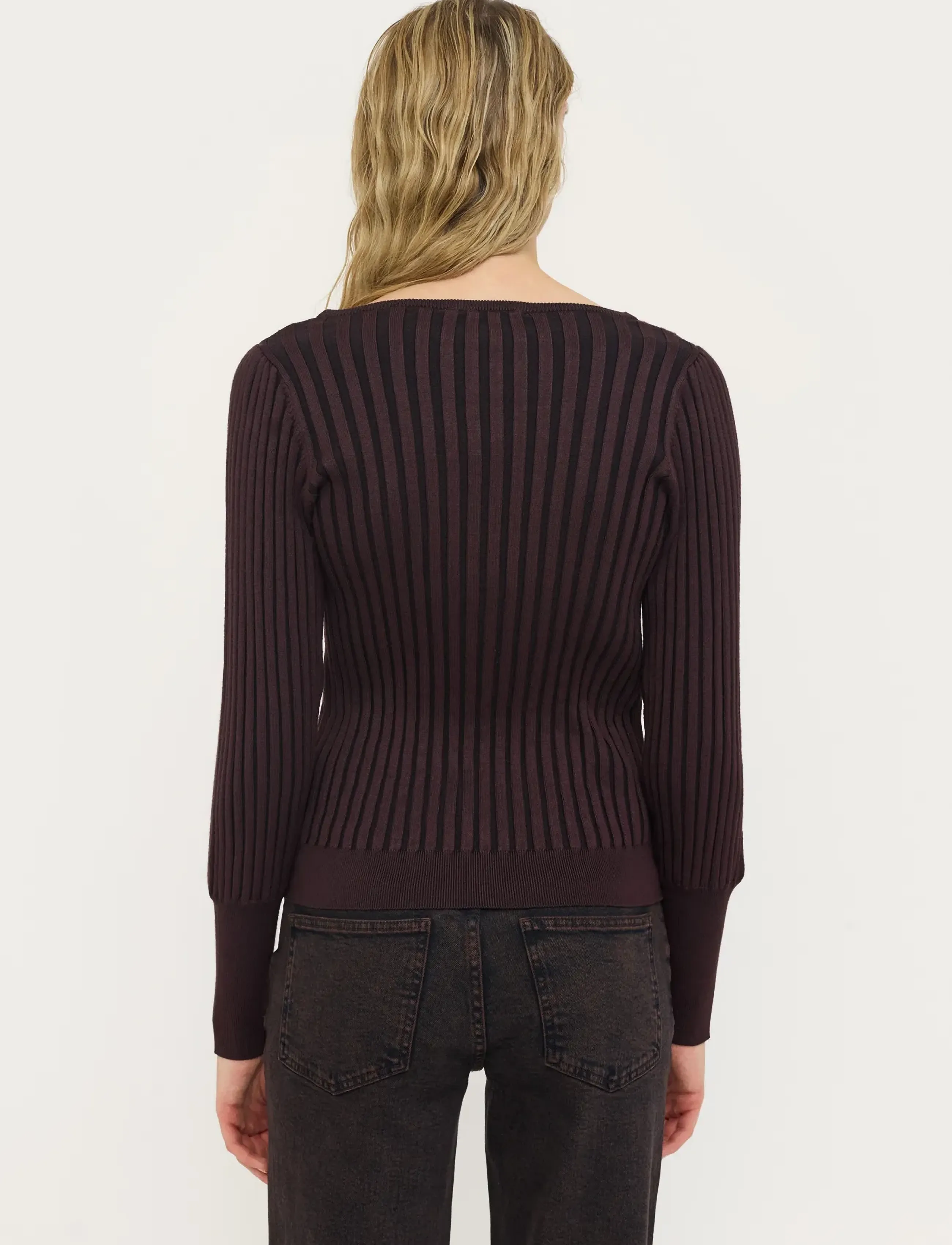 Soft Rebels - SRJill Knit - striktrøjer - chocolate plum - 3