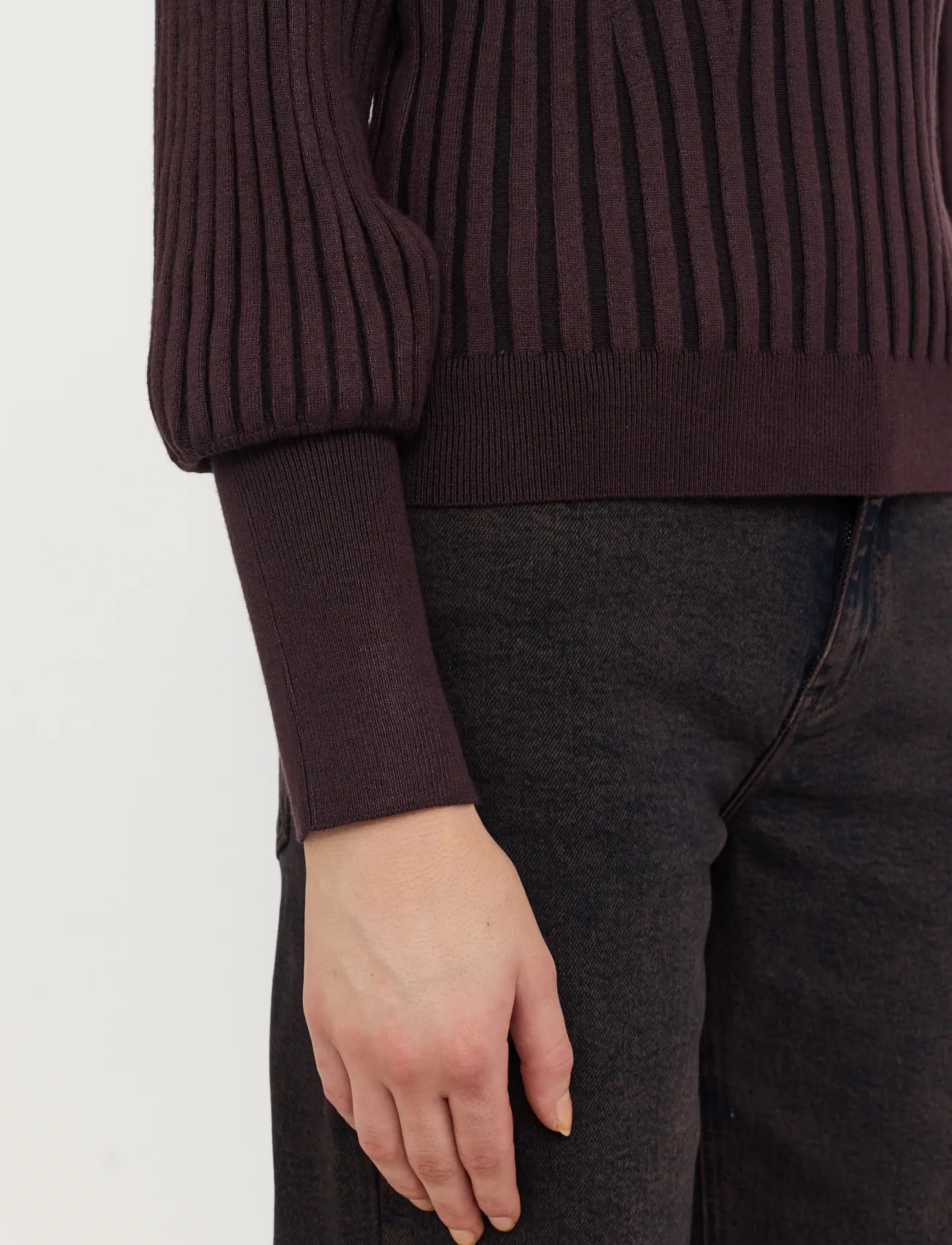 Soft Rebels - SRJill Knit - striktrøjer - chocolate plum - 4