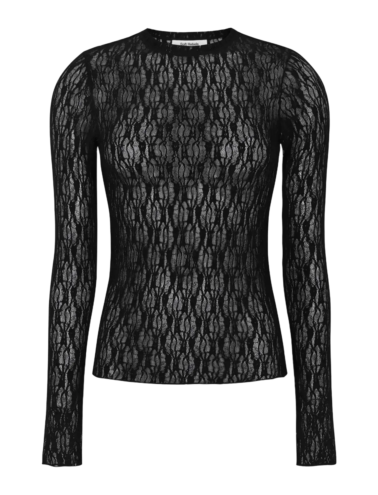 Soft Rebels SROlena LS Top - T-shirts & Toppar - BLACK / black