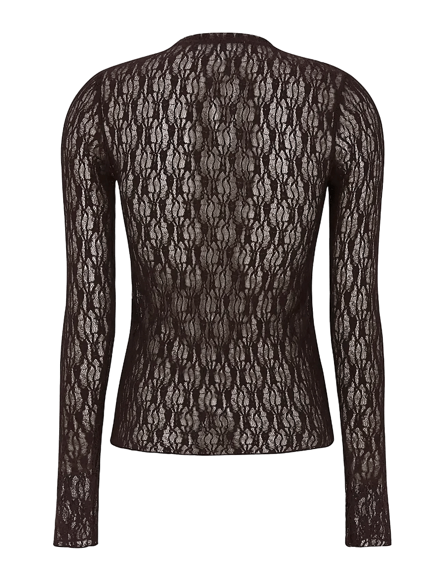 Soft Rebels - SROlena LS Top - langærmede toppe - chocolate plum - 2