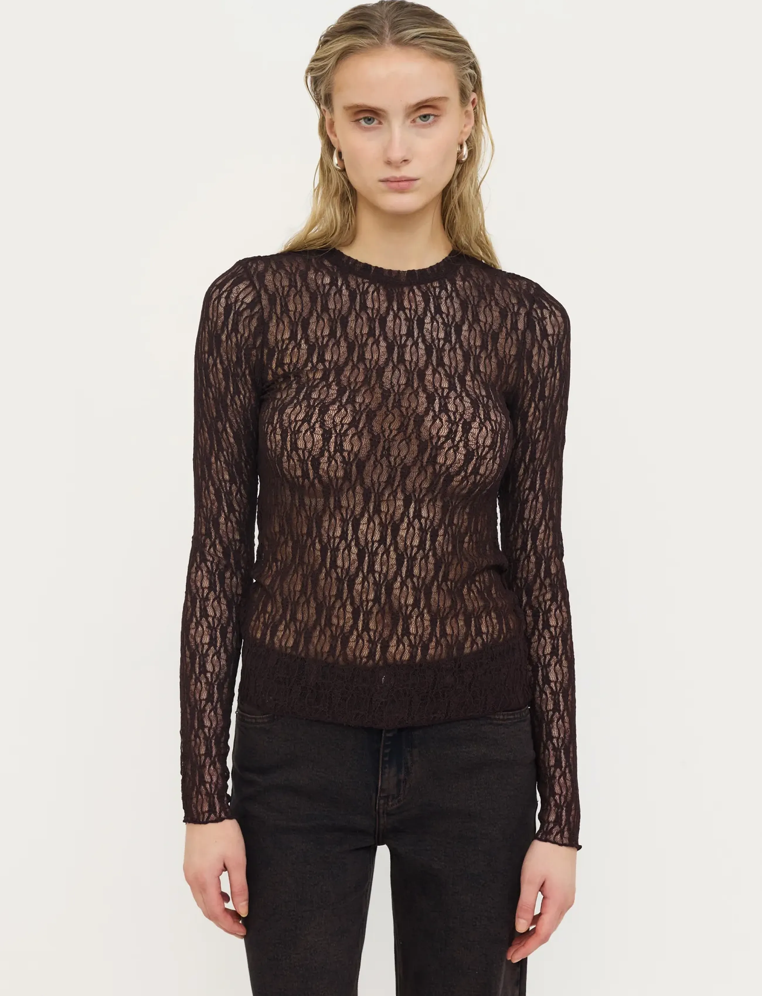 Soft Rebels - SROlena LS Top - langærmede toppe - chocolate plum - 0