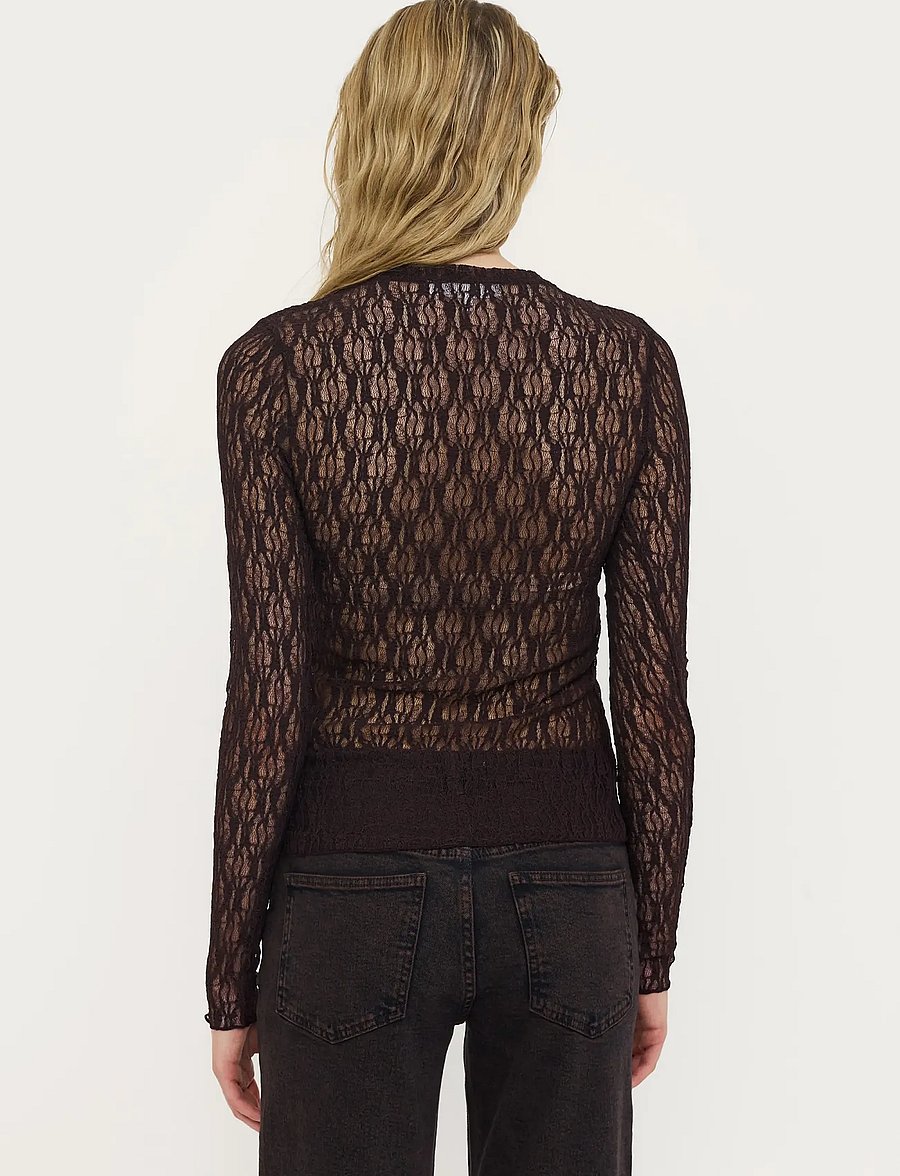 Soft Rebels - SROlena LS Top - langærmede toppe - chocolate plum - 3