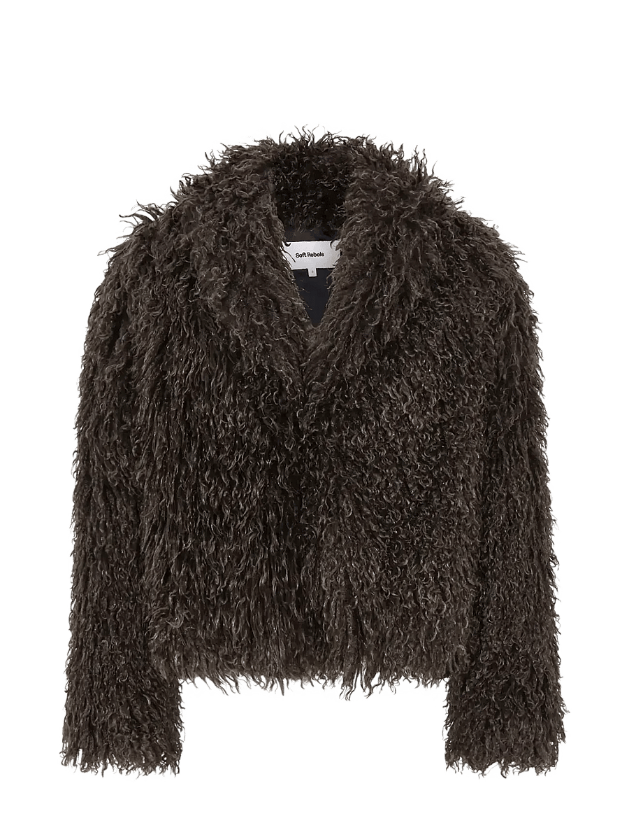 Soft Rebels - SRObelia Jacket - faux fur jakker - chocolate plum - 1