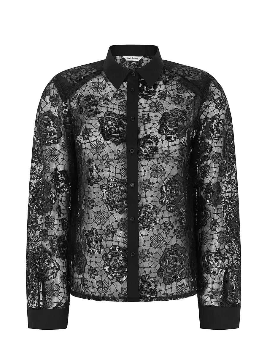 Soft Rebels - SRPam Shirt - langærmede skjorter - black - 1