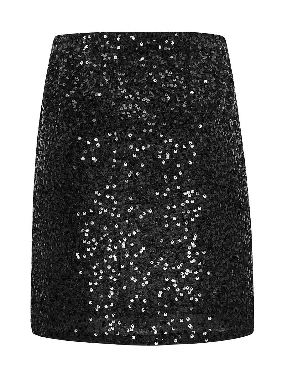 Soft Rebels - SRSaba Skirt - sequin skirts - black - 1