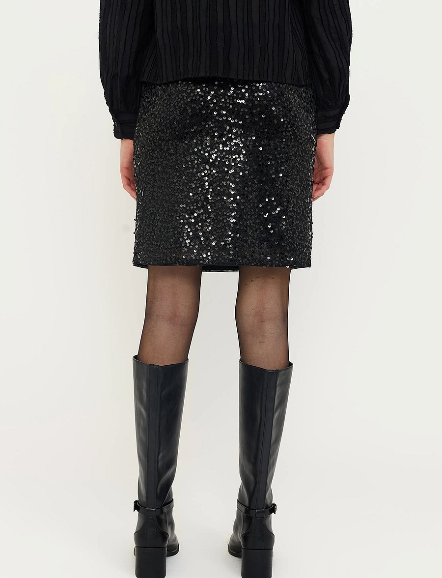 Soft Rebels - SRSaba Skirt - paillet nederdele - black - 3