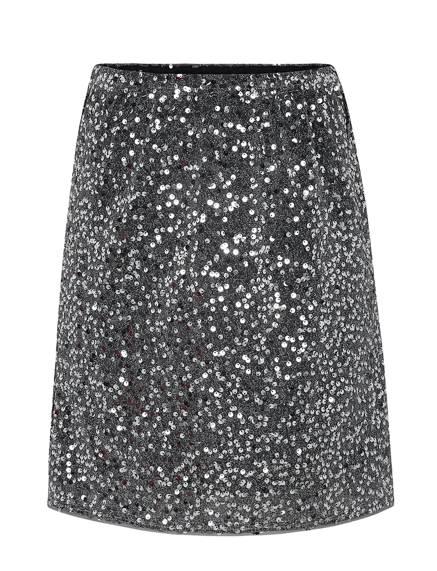 Soft Rebels - SRSaba Skirt - paillet nederdele - silver - 1