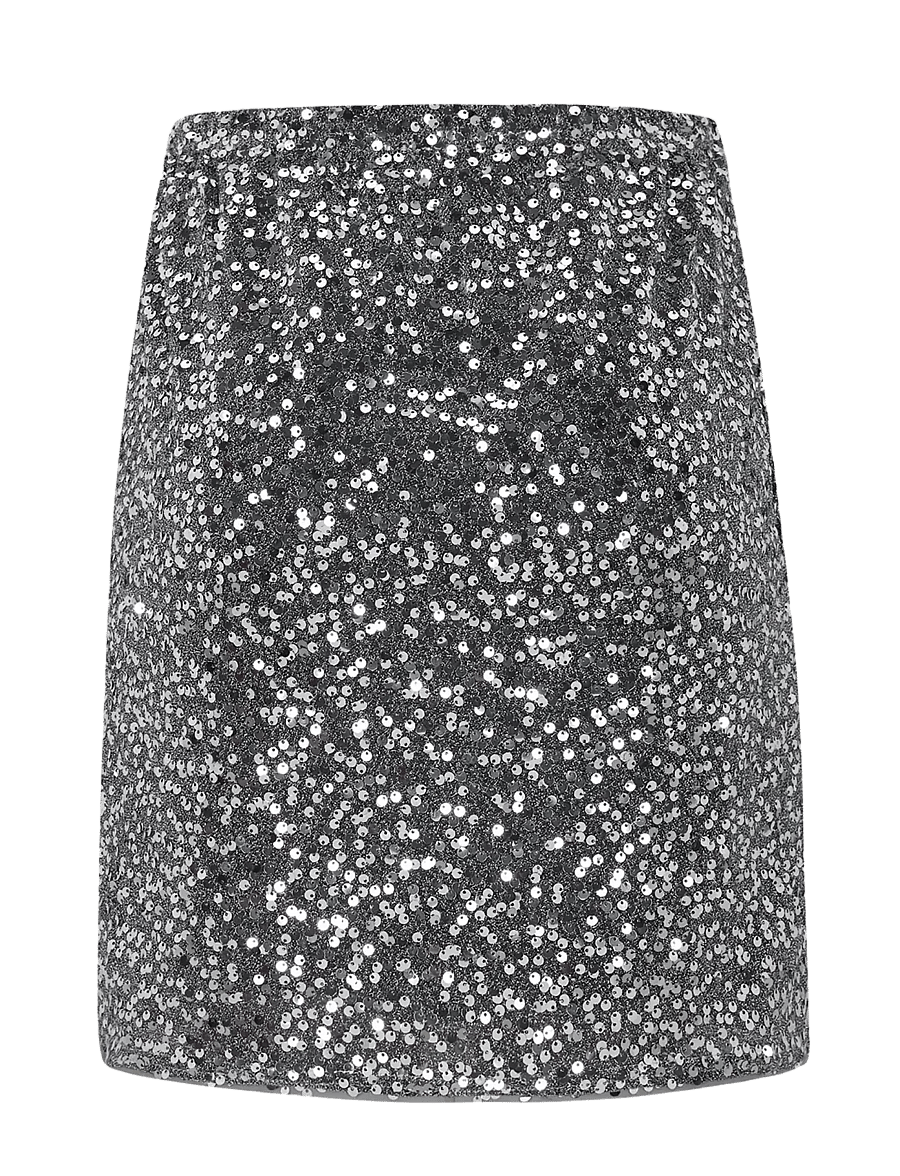 Soft Rebels - SRSaba Skirt - paillet nederdele - silver - 2