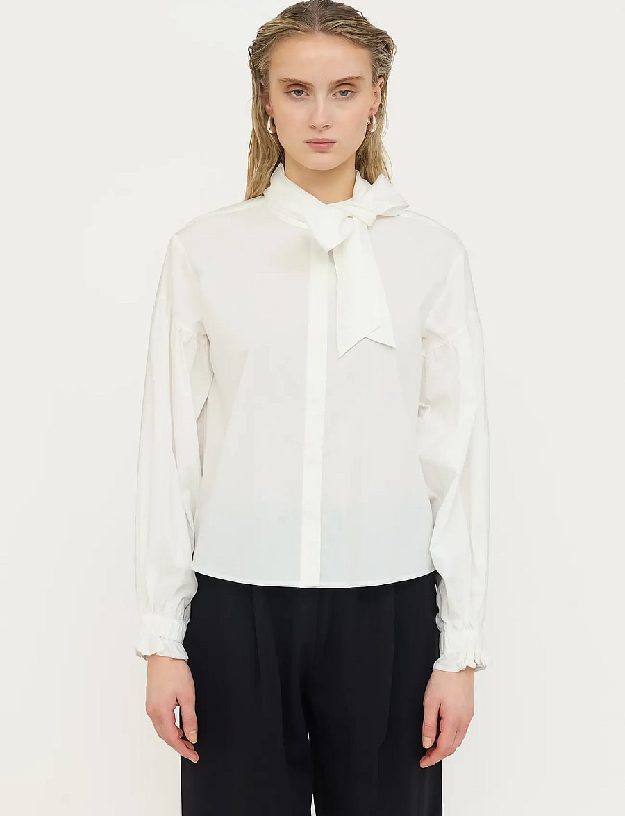 Soft Rebels - SRKajsa Shirt - langærmede skjorter - snow white - 0