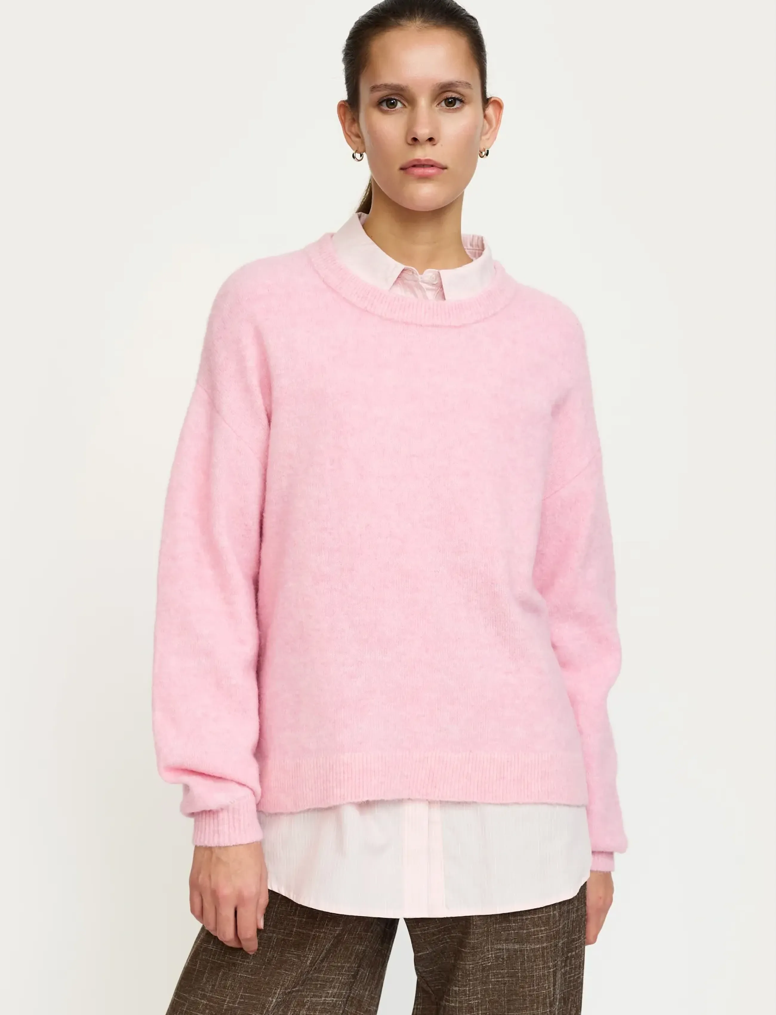 Soft Rebels SRAllison knit - Soft Rebels - 196 BLEACHED MAUVE MELANGE / pink/rose
