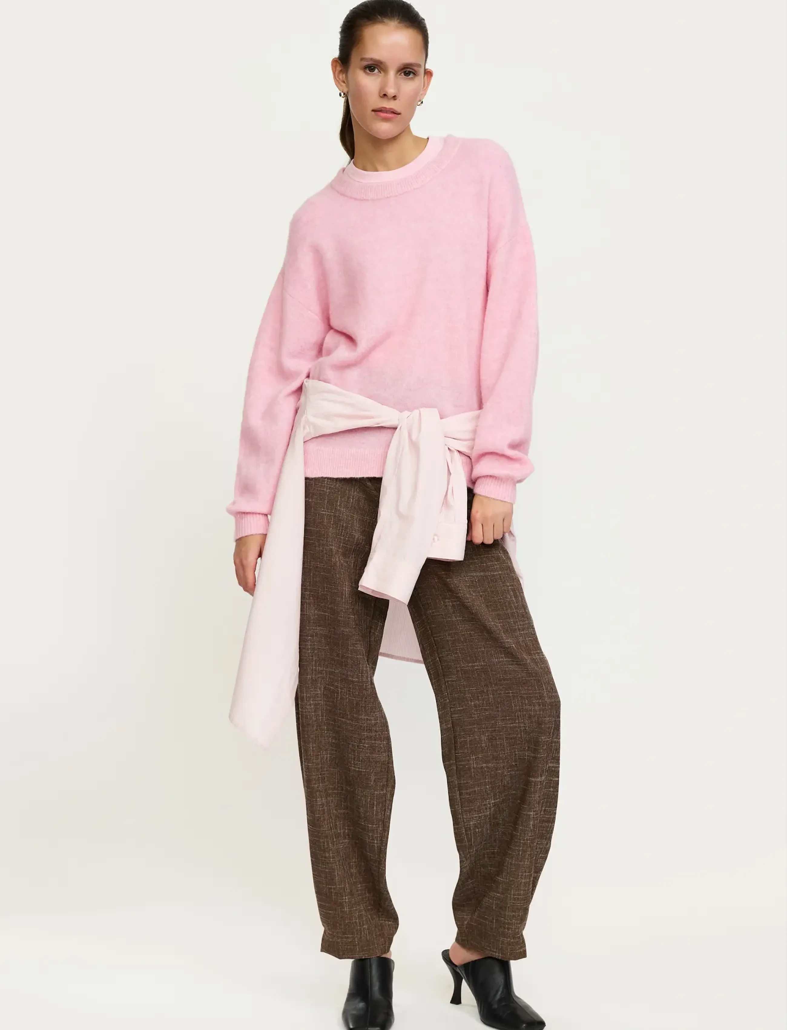 Soft Rebels - SRAllison knit - tröjor - 196 bleached mauve melange - 3