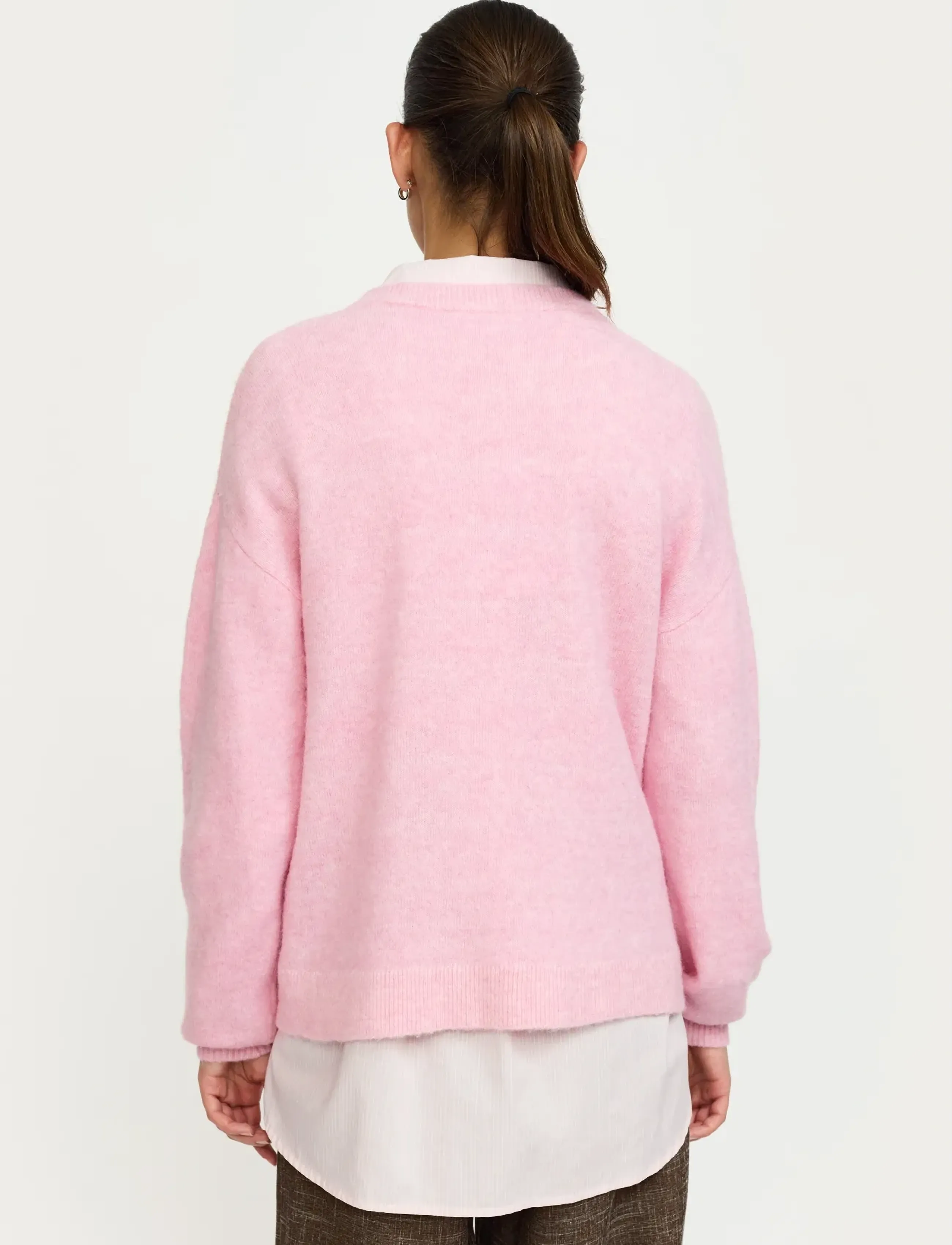Soft Rebels - SRAllison knit - tröjor - 196 bleached mauve melange - 4