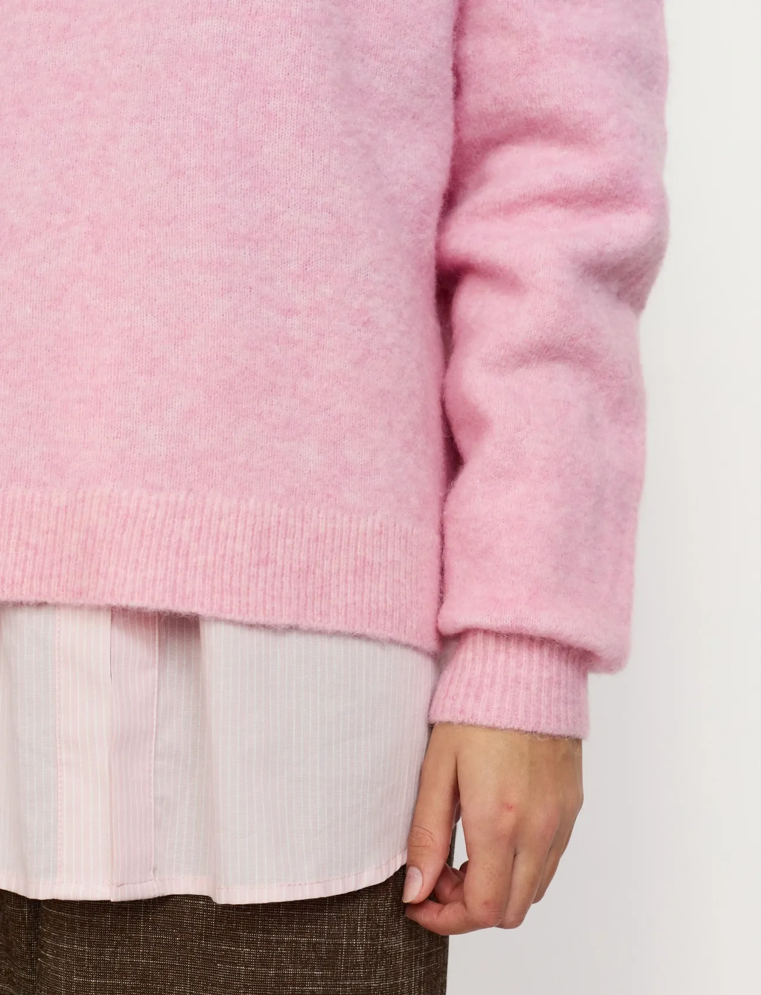 Soft Rebels - SRAllison knit - tröjor - 196 bleached mauve melange - 5