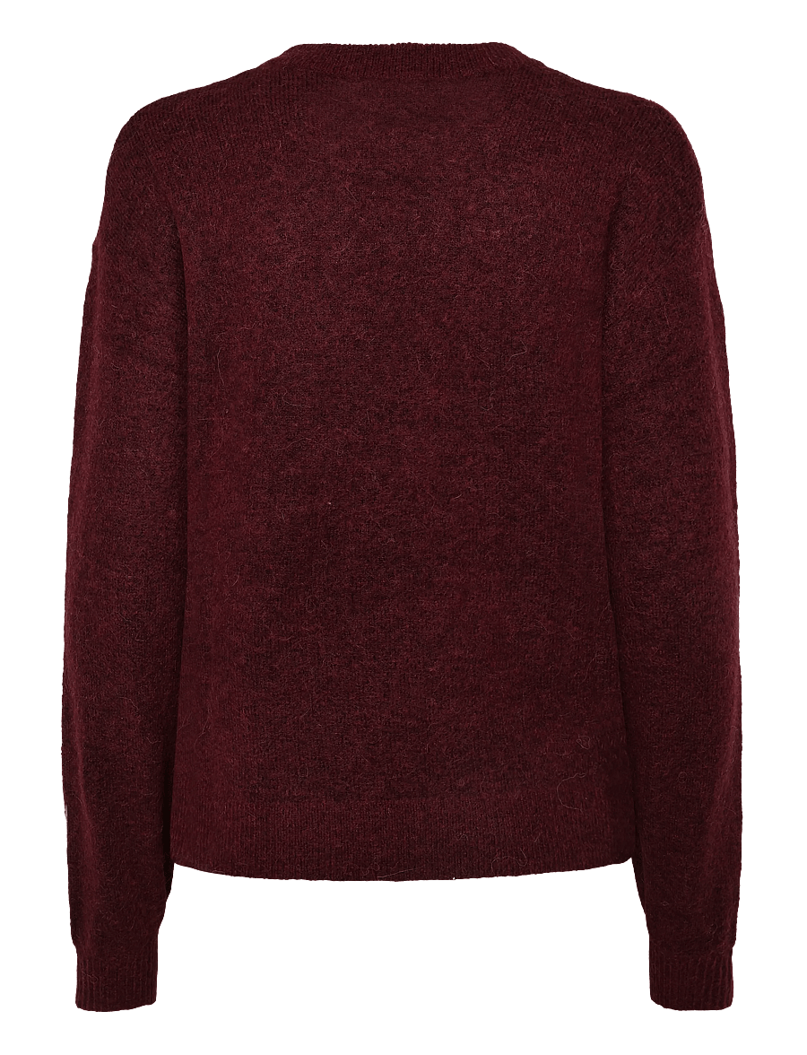 Soft Rebels - SRAllison Knit - RWS - striktrøjer - 365 vinyard wine - 2