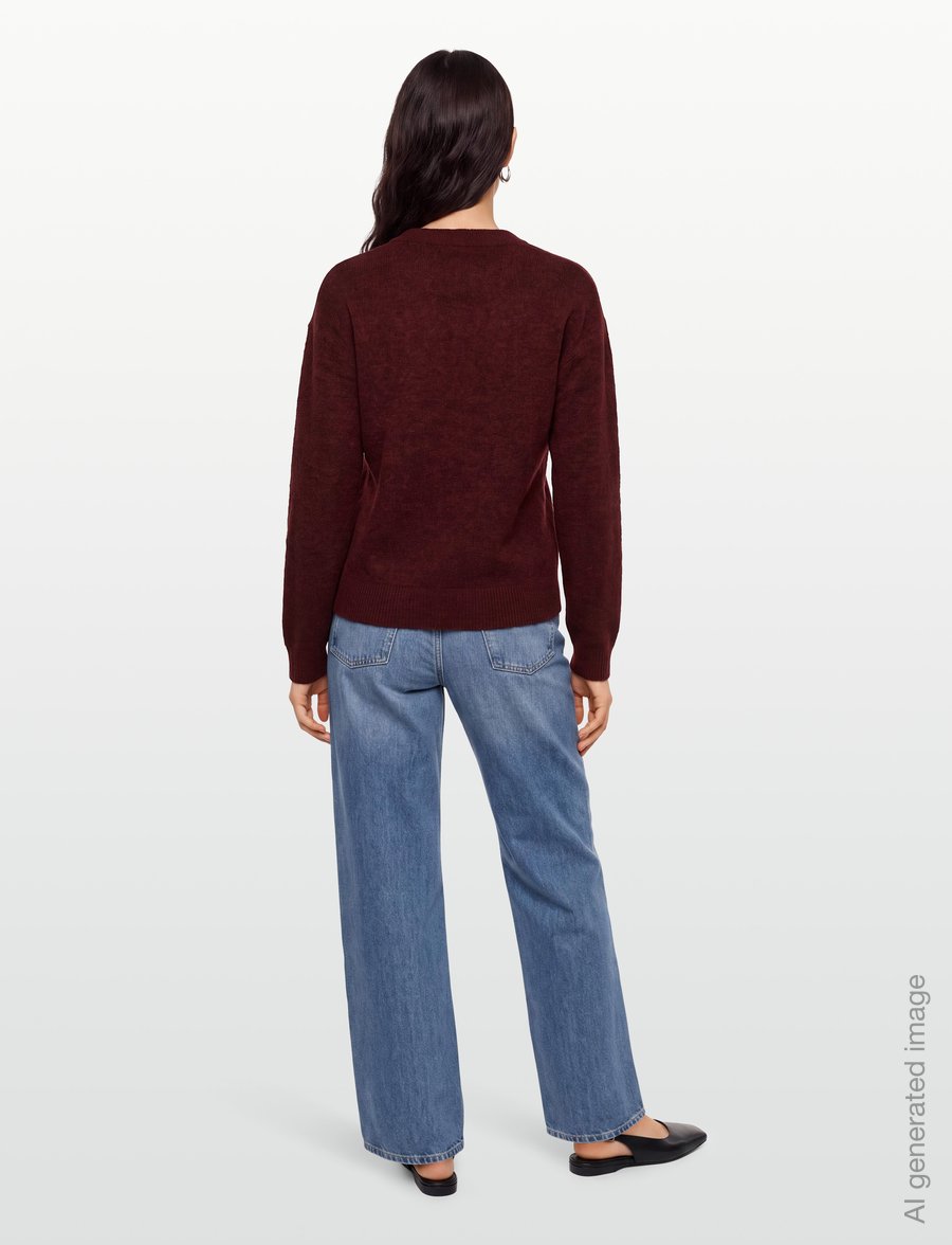 Soft Rebels - SRAllison Knit - RWS - striktrøjer - 365 vinyard wine - 4