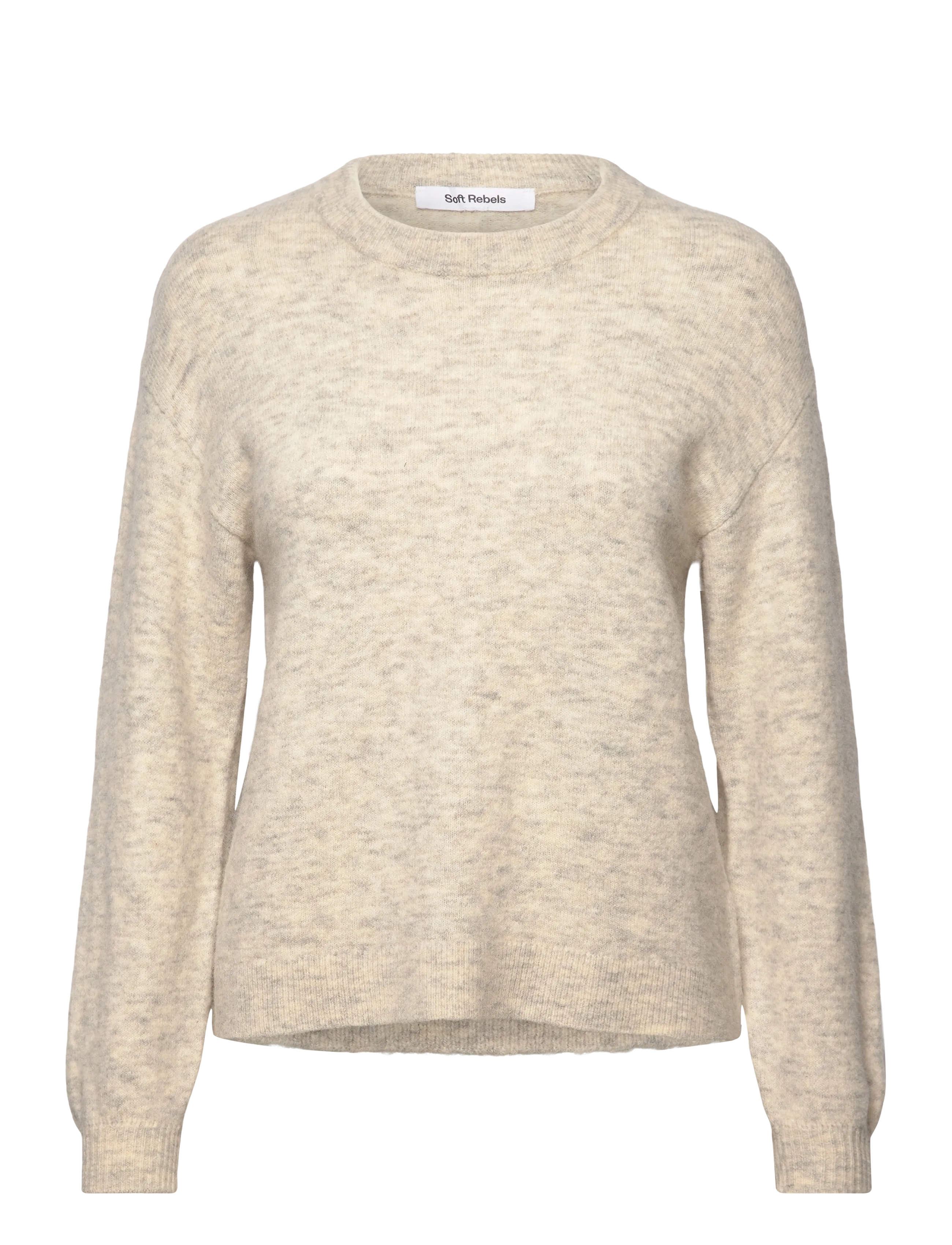 Soft Rebels SRAllison Knit - RWS - Kollektionen - PUMICE STONE MÉLANGE / beige